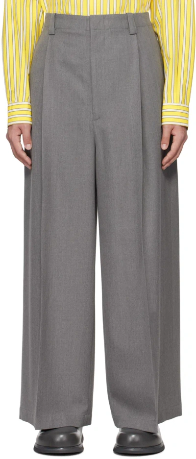 Jacquemus Gray Les Sculptures 'le Pantalon Salti' Trousers In Grey