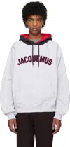 Jacquemus Light Grey Le Hoodie Baseball Sweatshirt Men In 950 Grey