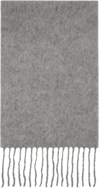 Jacquemus Gray 'the Carro' Scarf In Black