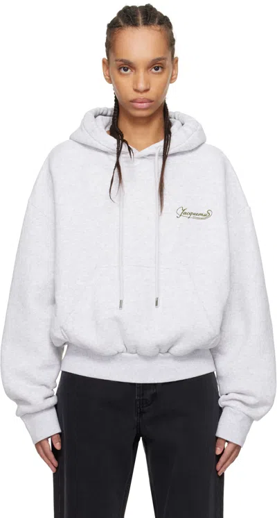 Jacquemus Gray 'the Corto' Hoodie In 9cn Uni Club Grey