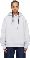 Jacquemus Organic Cotton Embroidered Hooded Sweatshirt In 951 Grey 2