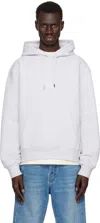 Jacquemus Logo Embroidered Drawstring Hoodie In 951 Grey 2