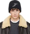 Jacquemus Gray 'the Espiral' Beanie In Black