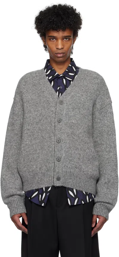 JACQUEMUS GRAY 'THE JACQUEMUS' CARDIGAN