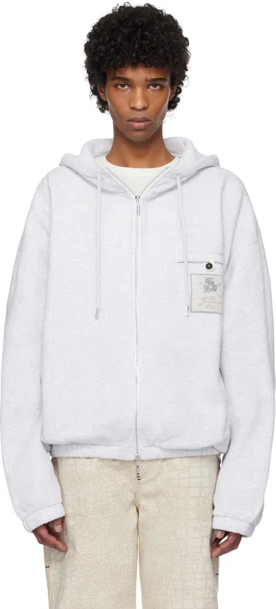 JACQUEMUS GRAY 'THE TORNEO' HOODIE