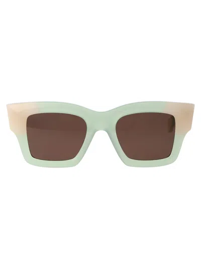 Jacquemus Green Acetate Sunglasses In Neutral