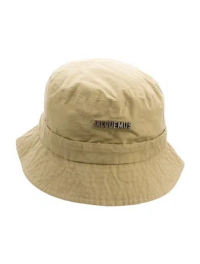 Pre-owned Jacquemus Green Cotton Felt Bucket Hat W. Embroidery