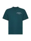 Jacquemus Mens Club Dark Green Embroidered-print Long-sleeve Cotton Shirt