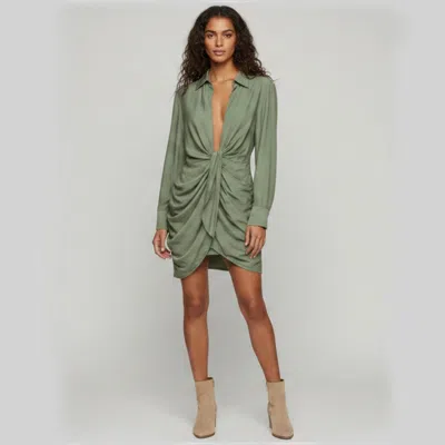 Pre-owned Jacquemus Green Crepe Draped Bahia Mini Dress S