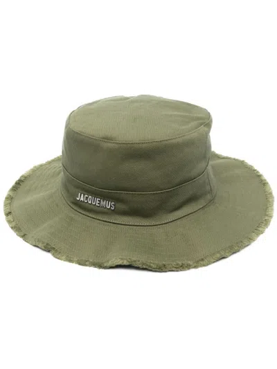 Jacquemus Green Kahki Logo Hat
