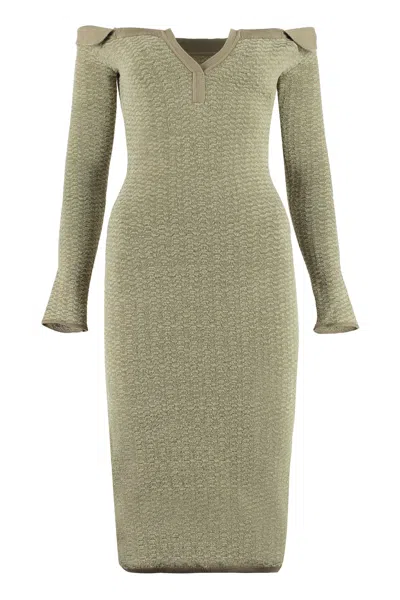 Jacquemus Green Knit Cut-out Dress