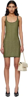 Jacquemus La Robe Marino Patterned Knitted Mini Dress In 090 Multi-black