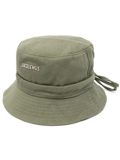 JACQUEMUS GREEN LE BOB GADJO BUCKET HAT,223AC001501219852780