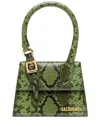 Jacquemus Le Chiquito Moyen Boucle Signature Buckled Handbag In Green
