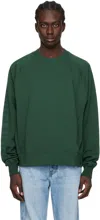 Jacquemus Le Sweatshirt Typo Top In Dark Green