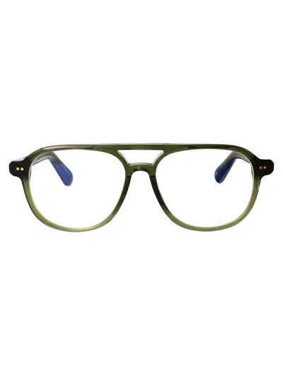 Jacquemus Green/ Light Gold/ Optical Acetate Glasses In Neutral