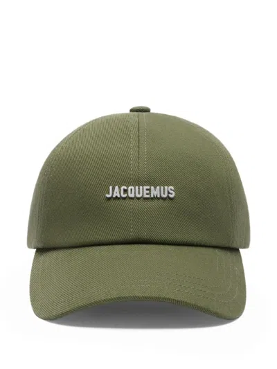 JACQUEMUS GREEN LOGO BASEBALL HAT
