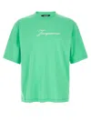 Jacquemus Signature Logo Short Sleeve Crew Neck T-shirt In Multi