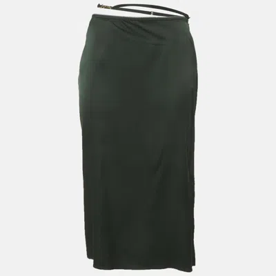 Pre-owned Jacquemus Green Satin The Notte Skirt S