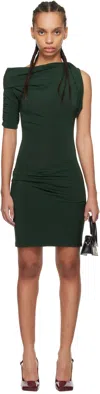 Jacquemus The Drapeado Mini Dress - Women's - Elastane/polyester/viscose In 590 Dark Green
