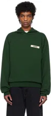 Jacquemus Gros-grain Hoodie In 591 Dark Green 2