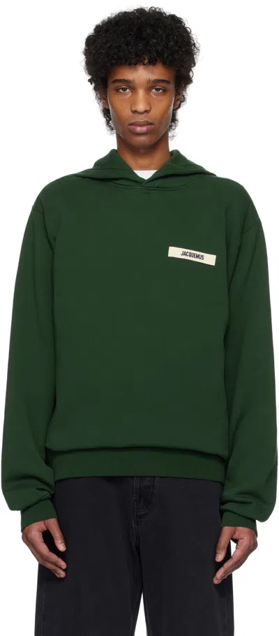 JACQUEMUS GREEN 'THE GROS GRAIN' HOODIE