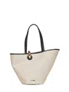 Jacquemus Dual Handle Shoulder Bag With Gold Hardware In Neutral