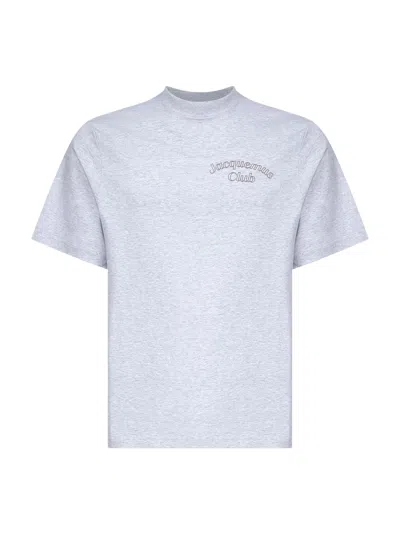 JACQUEMUS GREY COTTON LE T-SHIRT CLUB T-SHIRT