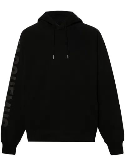 Jacquemus Grey Fleece Lined Hoodie With Logo