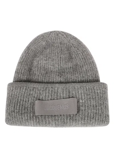 Jacquemus Grey Grosgrain Hat The House In Gray