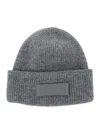 Jacquemus Grey Le Bonnet Gros Grain With Logo Patch On The Brim In Cashmere And Wool Woman In Gray