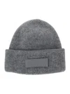 Jacquemus Grey Logo Beanie Hat In Gray
