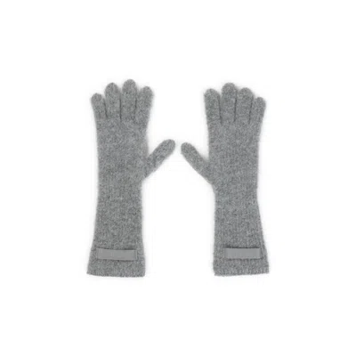 JACQUEMUS GREY LOGO GLOVES