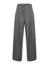 Jacquemus Grey Openweave Wool The Man's Pants In Gray