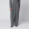 Jacquemus Le Pantalon Pleated Melange-wool Trousers In Gray
