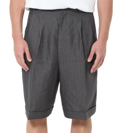 Jacquemus Grey Relaxed Solid Shorts In Gray