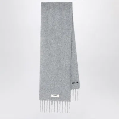 Jacquemus Grey Scarf In Alpaca And Mohair Men In Gray