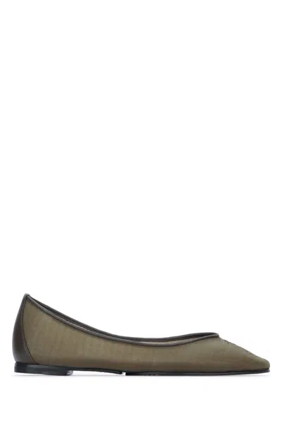 Jacquemus Grey Slip On Ballet Flats In Brown