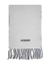 Jacquemus Rectangular Scarf In Gray