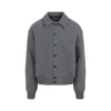 Jacquemus Mens Grey Feltro Pointed-collar Wool Bomber Jacket In Gray