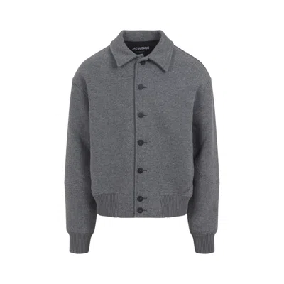 JACQUEMUS GREY WOOL JACKET