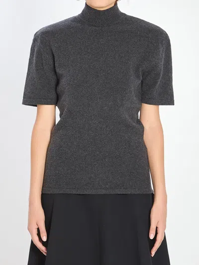Jacquemus Grey Wool-cashmere Sweater In Gray