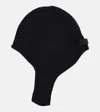 Jacquemus La Capuche Gros Grain Alpaca-blend Balaclava In Black