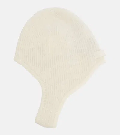 Jacquemus Gros Grain Alpaca-blend Hood In White