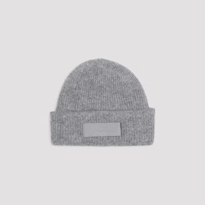 Jacquemus Gros Grain Alpaca Hat In Gray