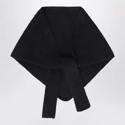 Jacquemus Gros Grain Alpaca-blend Scarf In Black