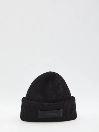 Jacquemus Gros Grain Beanie In Green