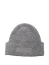 Jacquemus Gros Grain Beanie Hat By Le Bonnet In Gray