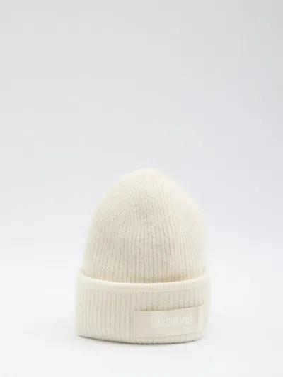 Jacquemus Gros Grain Beanie In White