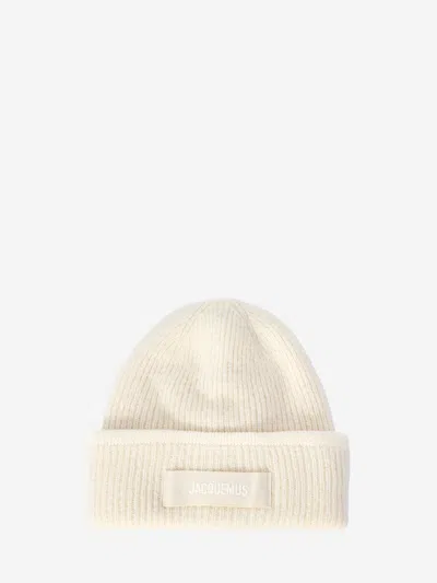 Jacquemus Gros Grain Beanie In White